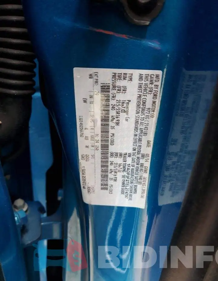 1FADP3F27EL274797 Photo# 12