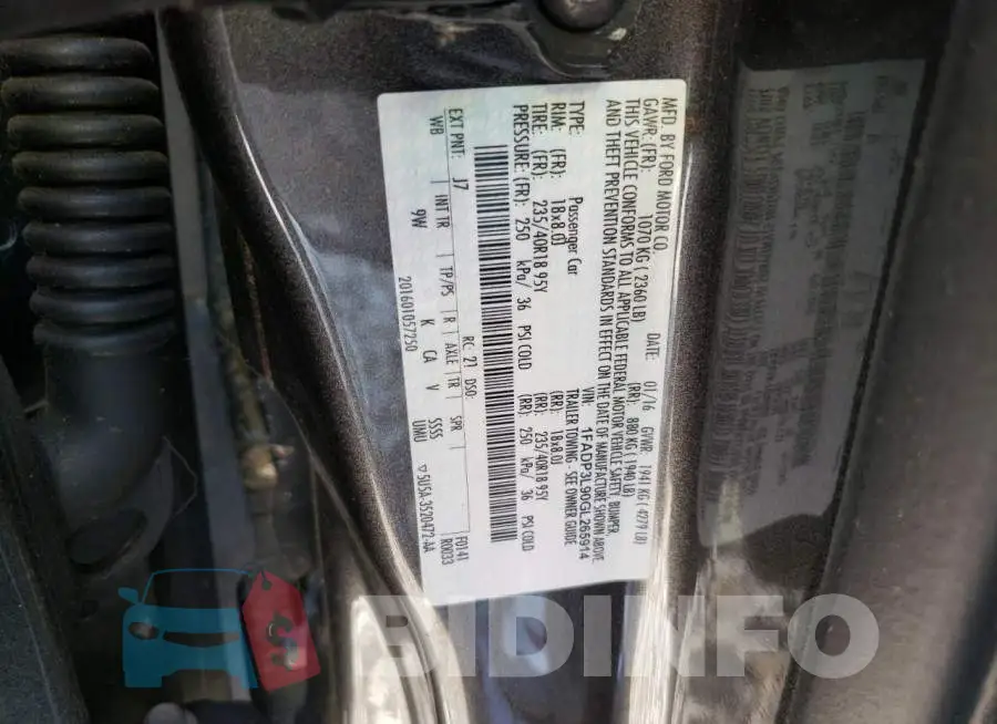 1FADP3L90GL265914 Photo# 12