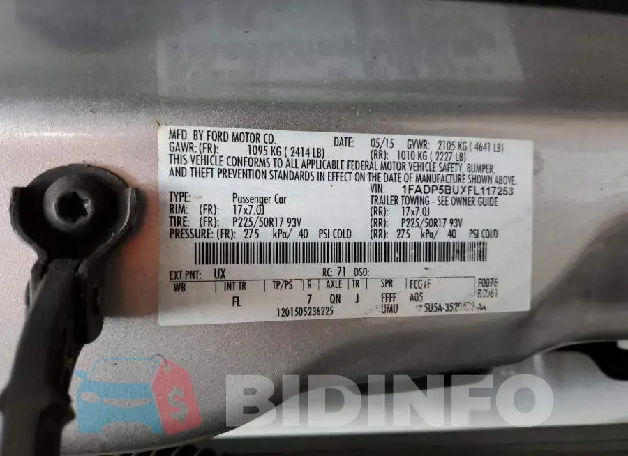 1FADP5BUXFL117253 Photo# 12