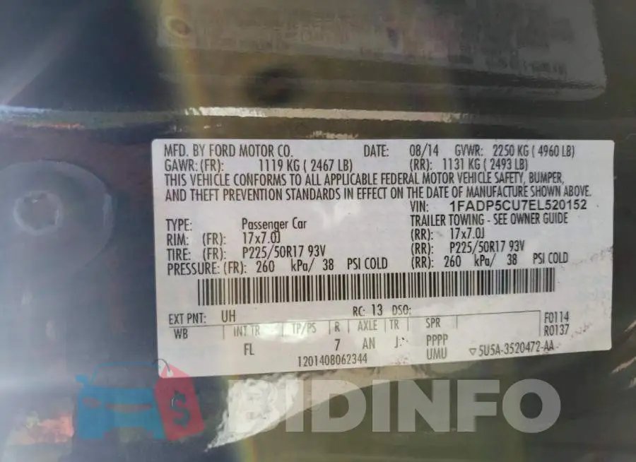 1FADP5CU7EL520152 Photo# 12