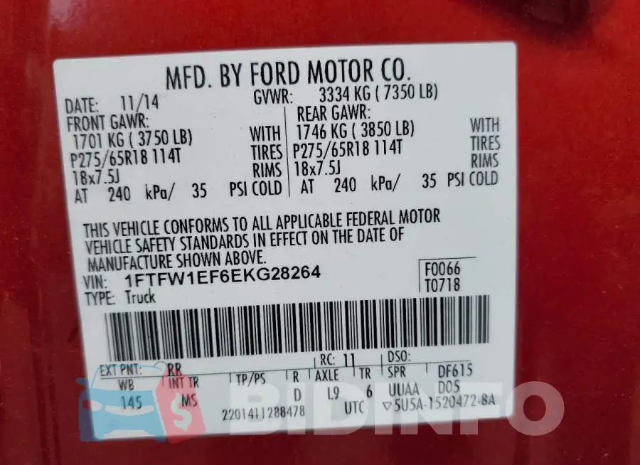 1FTFW1EF6EKG28264 Photo# 12