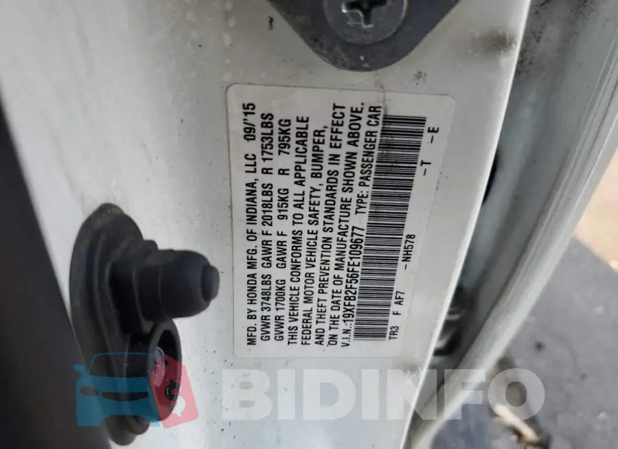 19XFB2F56FE109677 Photo# 12