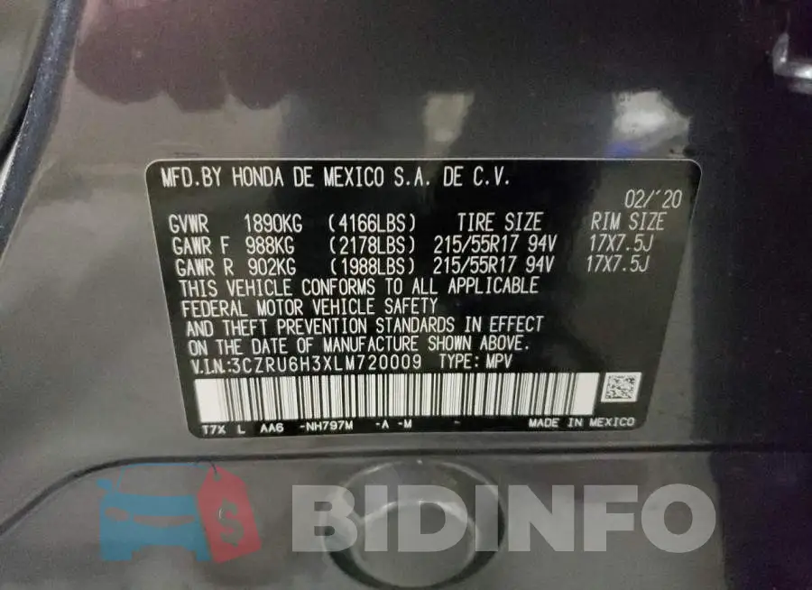 3CZRU6H3XLM720009 Photo# 12