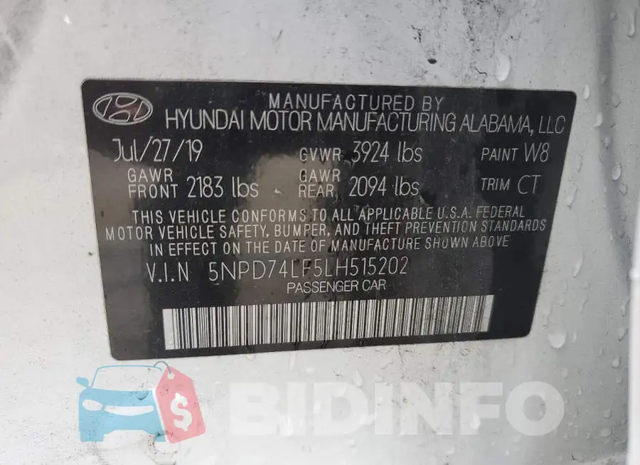 5NPD74LF5LH515202 Photo# 13