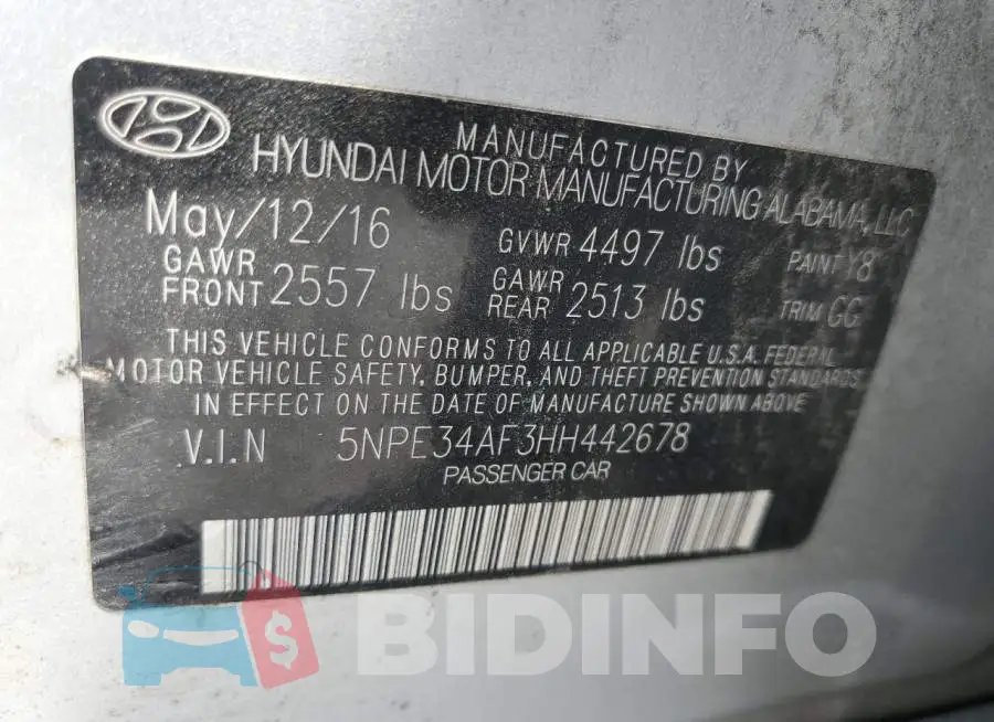 5NPE34AF3HH442678 Photo# 12