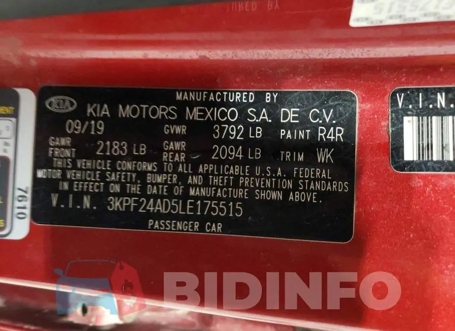 3KPF24AD5LE175515 Photo# 13