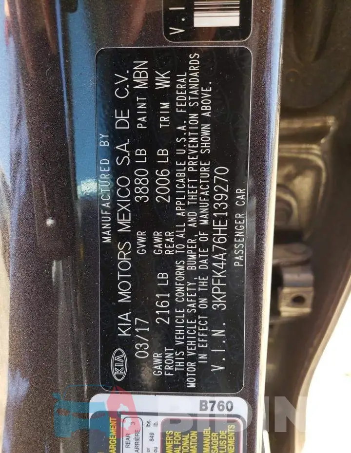 3KPFK4A76HE139270 Photo# 12