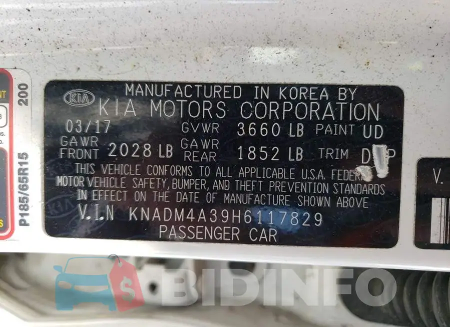KNADM4A39H6117829 Photo# 13