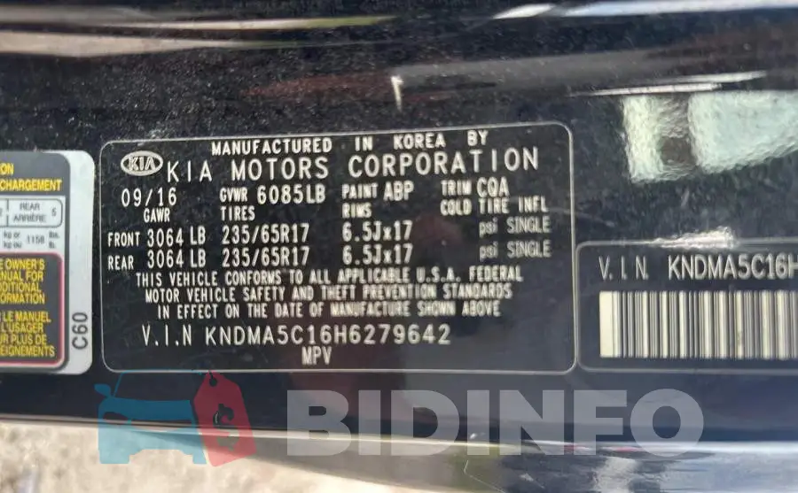 KNDMA5C16H6279642 Photo# 10