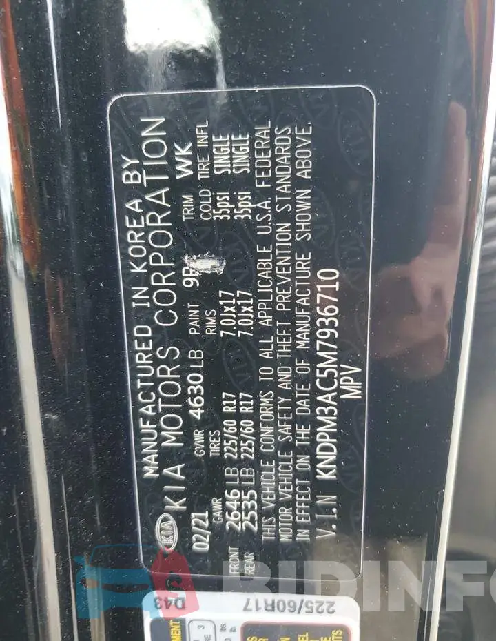 KNDPM3AC5M7936710 Photo# 13