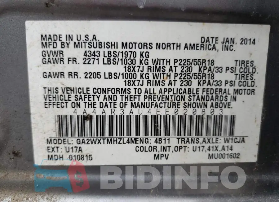 4A4AR3AU4EE020803 Photo# 12