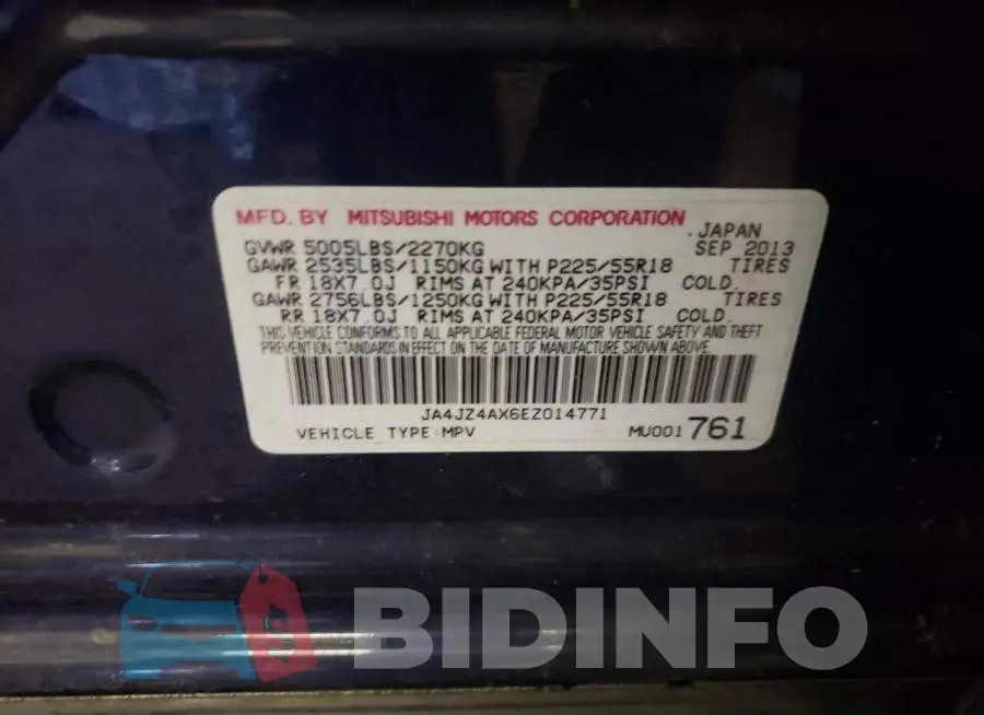 JA4JZ4AX6EZ014771 Photo# 12
