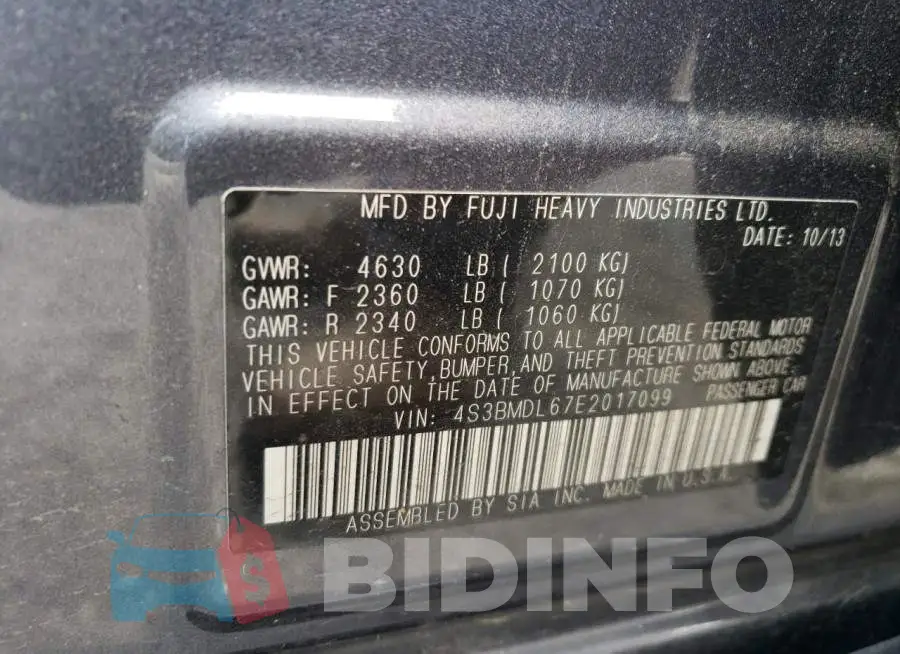 4S3BMDL67E2017099 Photo# 12
