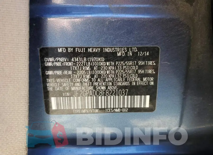 JF2GPADC8F8221037 Photo# 12