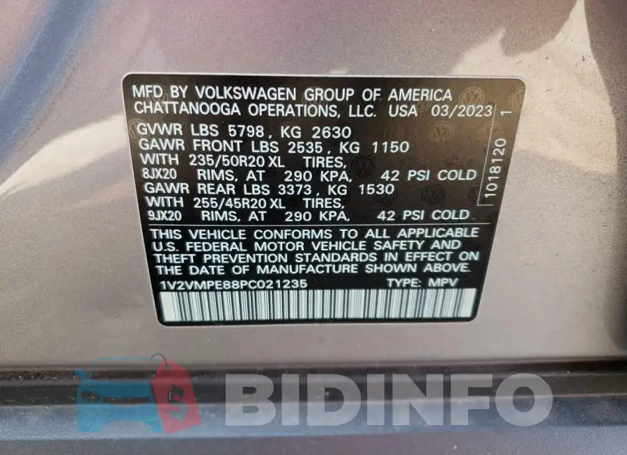 1V2VMPE88PC021235 Photo# 13