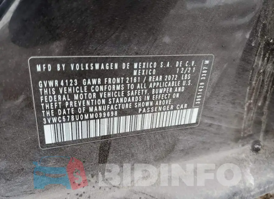 3VWC57BU0MM099698 Photo# 12