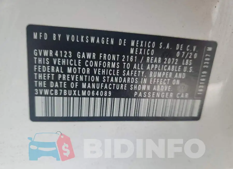 3VWCB7BUXLM064089 Photo# 12