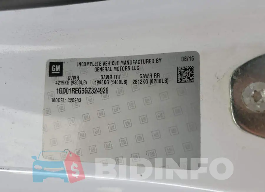 1GD01REG5GZ324926 Photo# 12