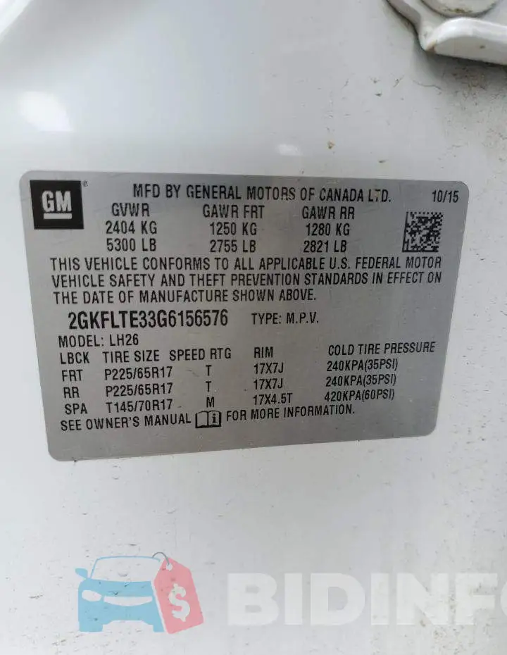 2GKFLTE33G6156576 Photo# 12