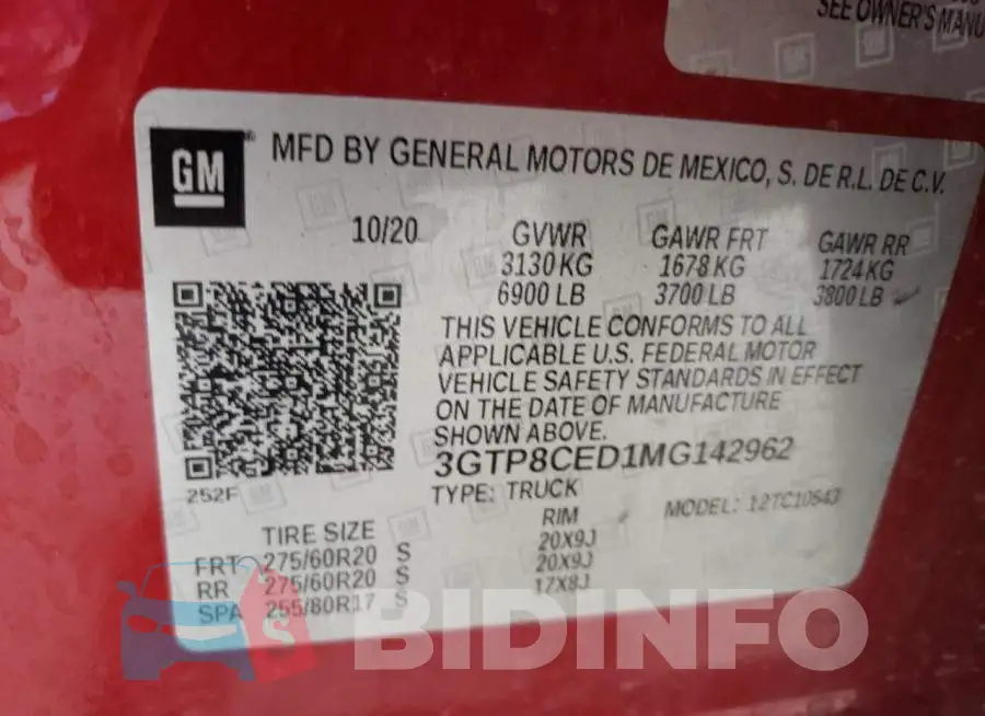 3GTP8CED1MG142962 Photo# 12