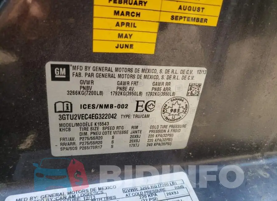 3GTU2VEC4EG322042 Photo# 13