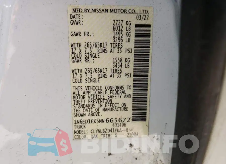 1N6ED1EK5NN665672 Photo# 12