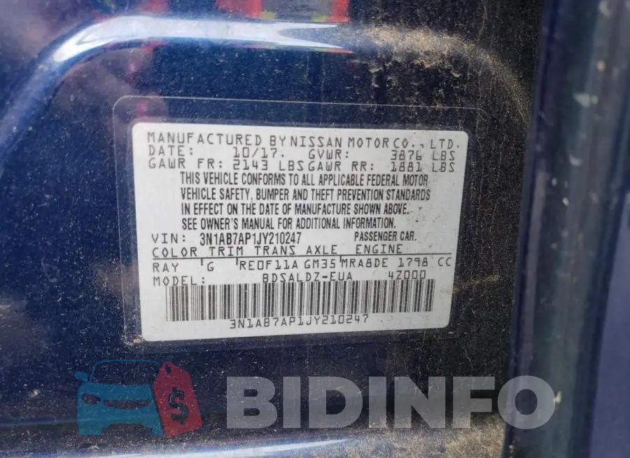 3N1AB7AP1JY210247 Photo# 12