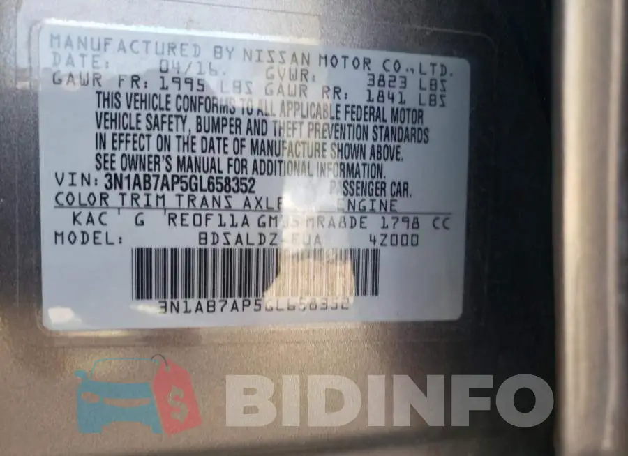 3N1AB7AP5GL658352 Photo# 12