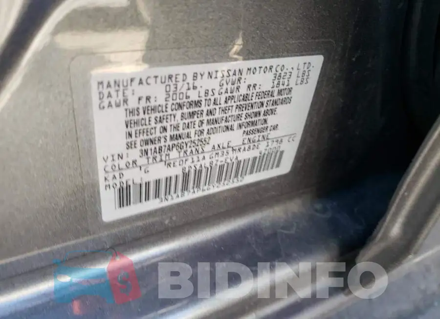 3N1AB7AP6GY252552 Photo# 12