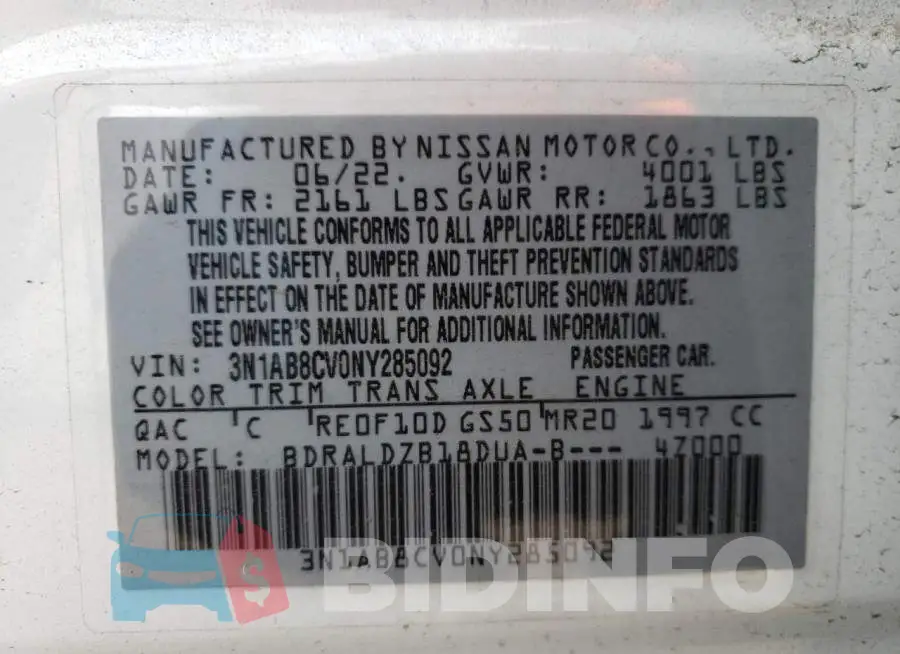 3N1AB8CV0NY285092 Photo# 12