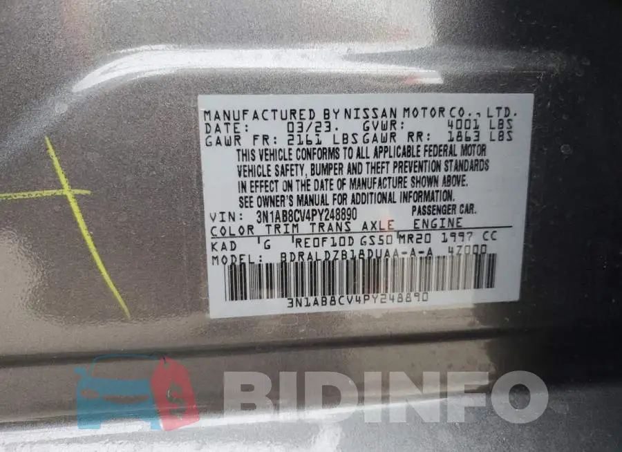 3N1AB8CV4PY248890 Photo# 12