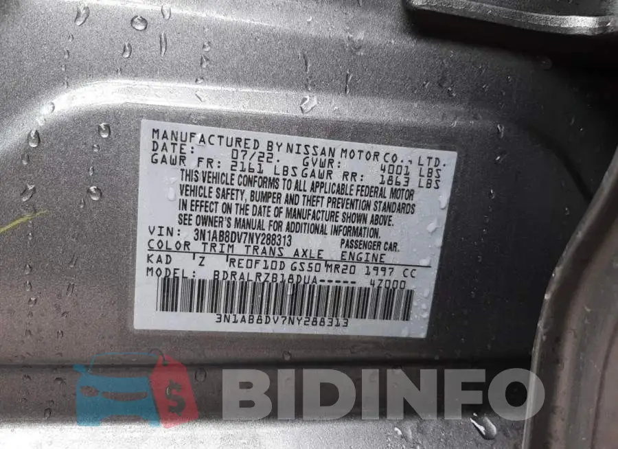 3N1AB8DV7NY288313 Photo# 12