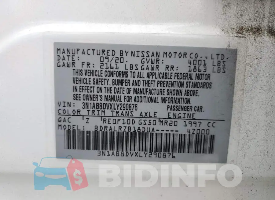 3N1AB8DVXLY290876 Photo# 12