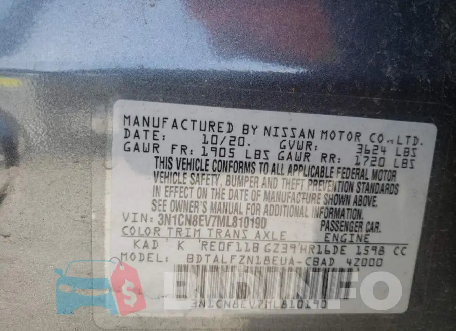 3N1CN8EV7ML810190 Photo# 13