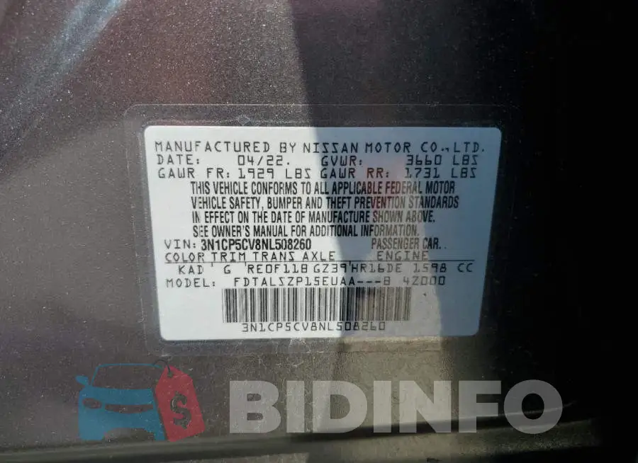 3N1CP5CV8NL508260 Photo# 13