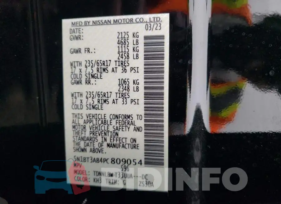 5N1BT3AB4PC809054 Photo# 13