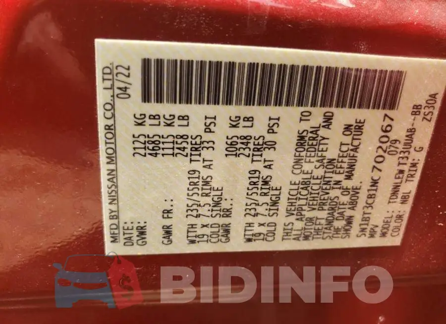 5N1BT3CB1NC702067 Photo# 14