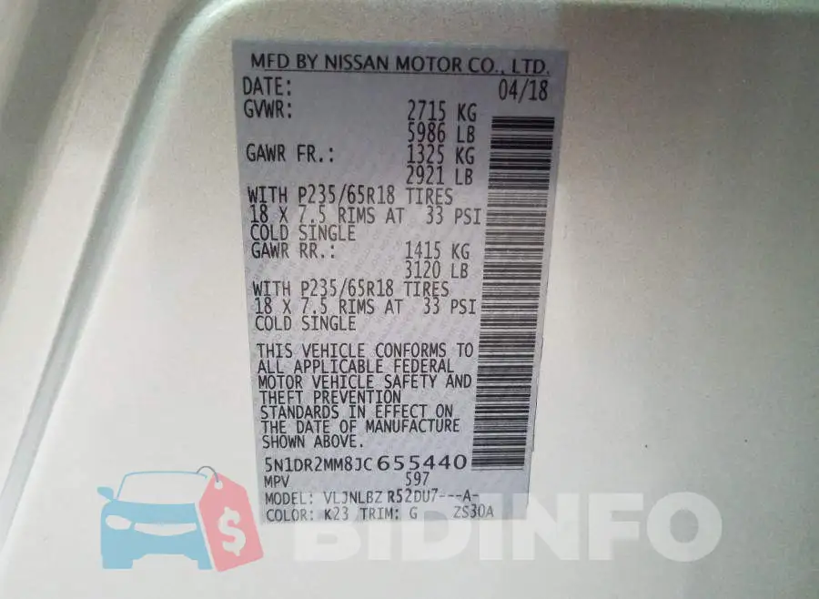 5N1DR2MM8JC655440 Photo# 10