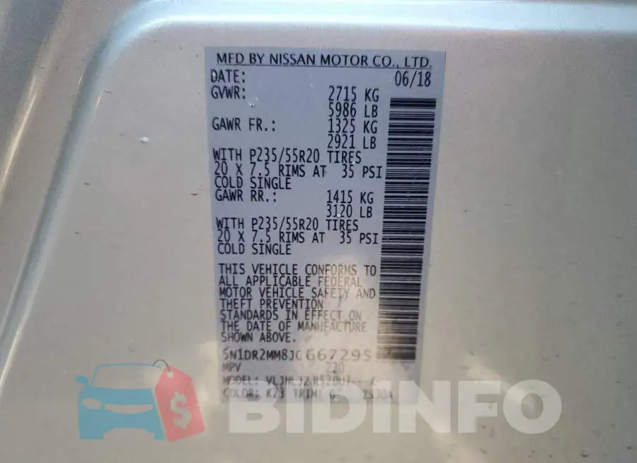 5N1DR2MM8JC667295 Photo# 13
