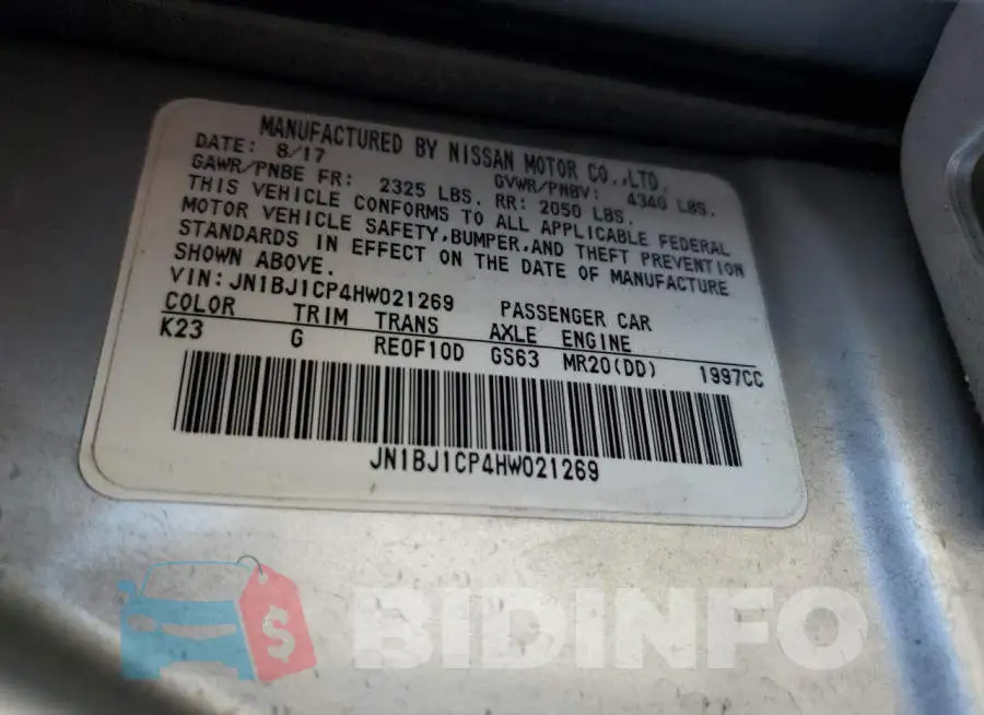 JN1BJ1CP4HW021269 Photo# 13