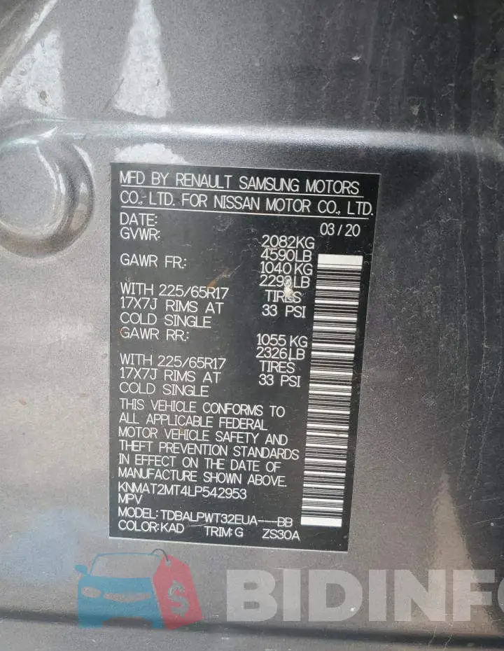 KNMAT2MT4LP542953 Photo# 13