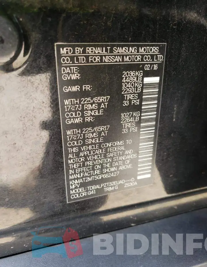 KNMAT2MT5GP662427 Photo# 13