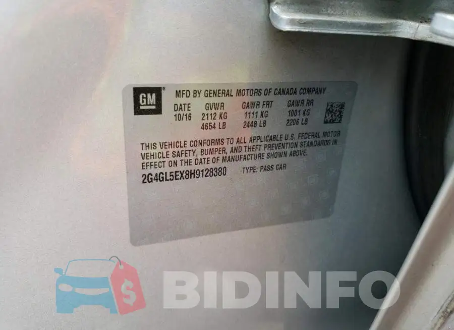 2G4GL5EX8H9128380 Photo# 12