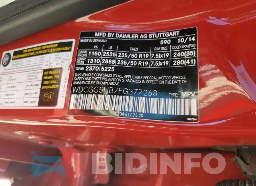 WDCGG5HB7FG377268 Photo# 13