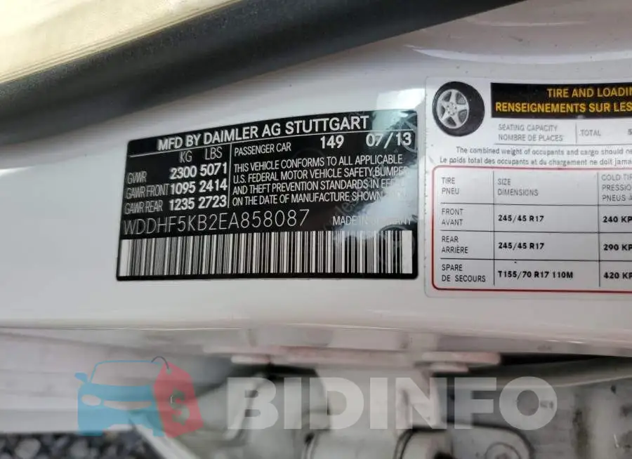 WDDHF5KB2EA858087 Photo# 13