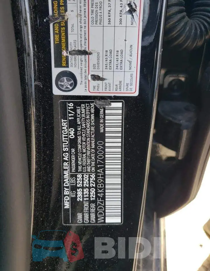 WDDZF4KB9HA170090 Photo# 12