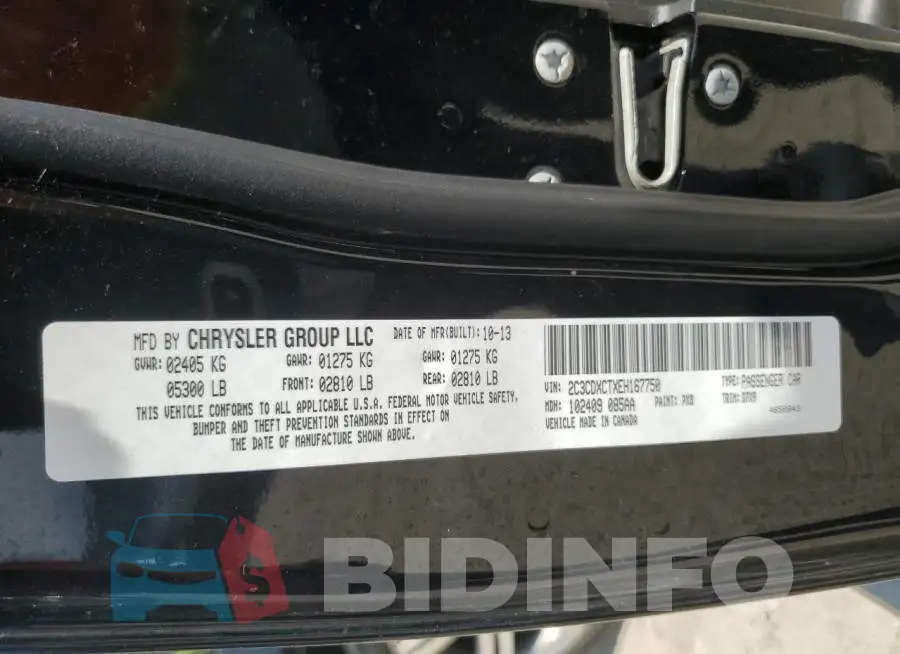 2C3CDXCTXEH167750 Photo# 12