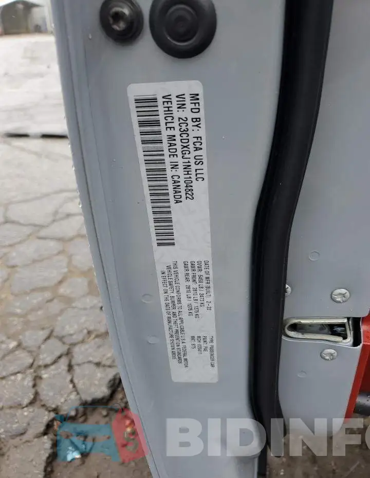 2C3CDXGJ1NH104822 Photo# 12