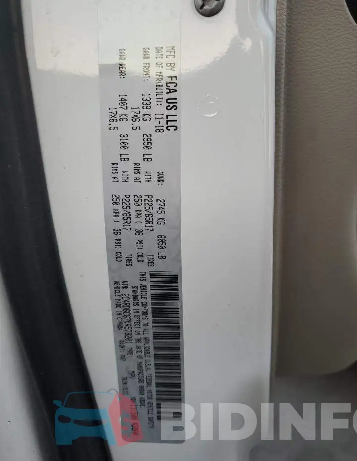 2C4RDGCG7KR578201 Photo# 13