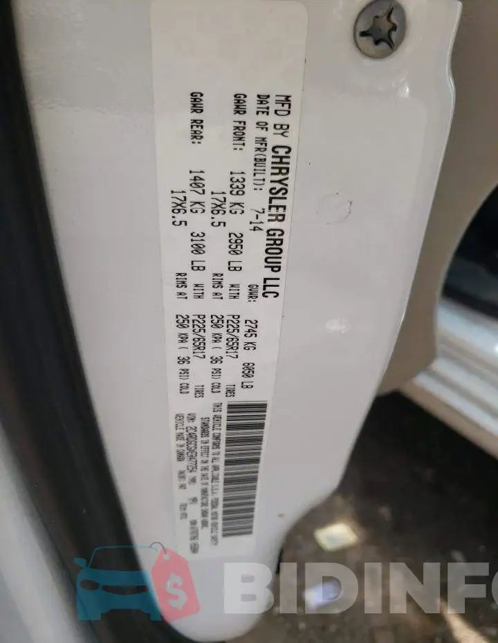 2C4RDGCGXER477254 Photo# 12